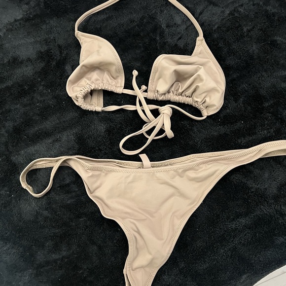 SKIMS Taupe Thong Bikini SET 👙 - Picture 1 of 1